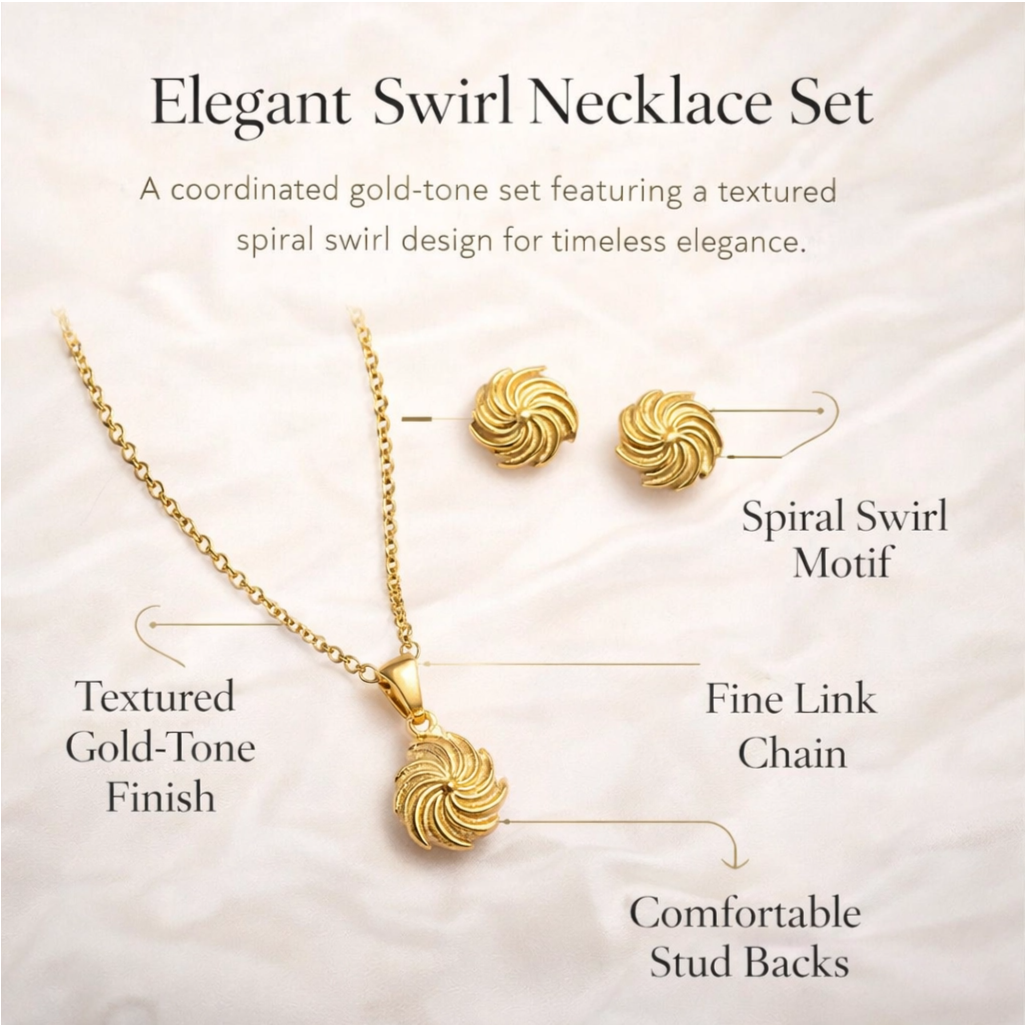 Elegant Swirl Necklace Set
