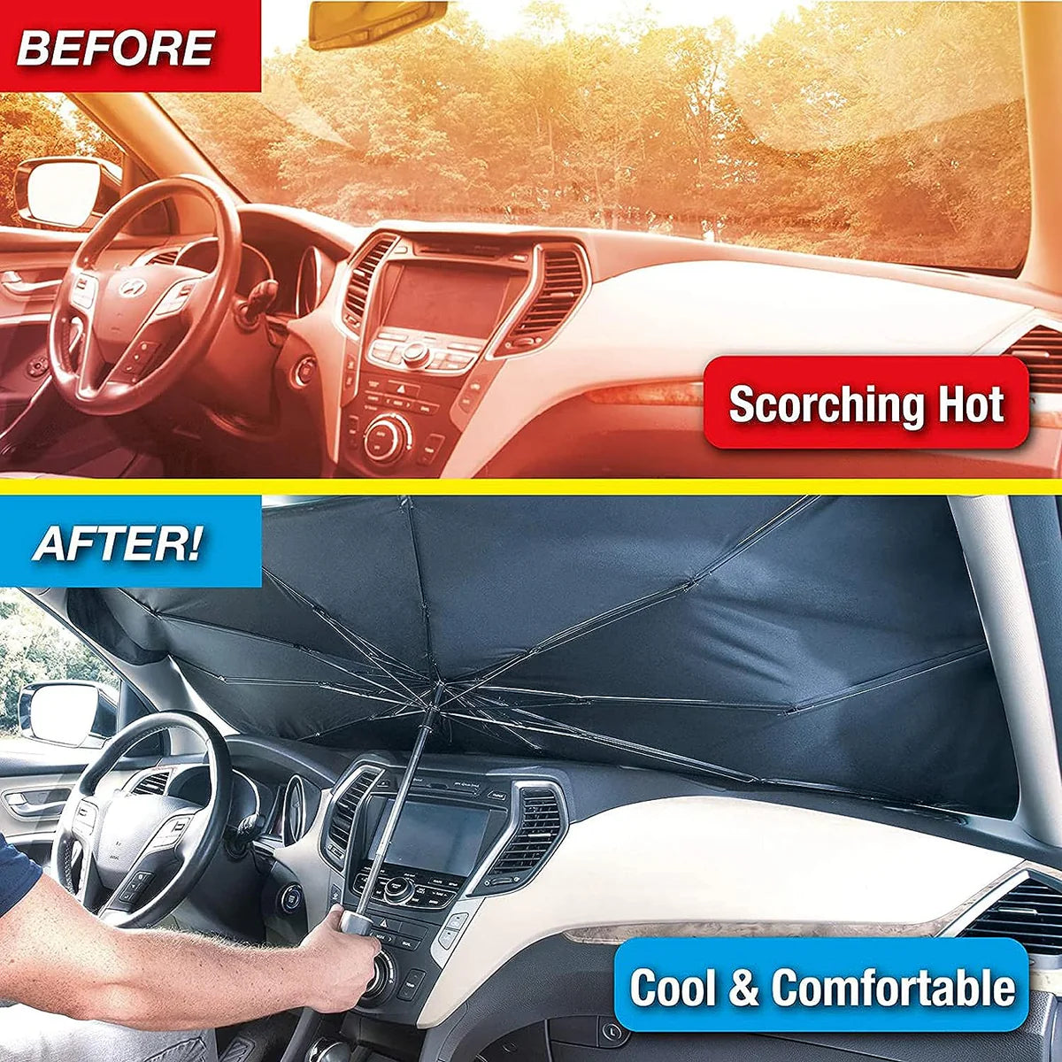 Car Windshield Sun Shade واقي شمس للزجاج الأمامي للسيارة