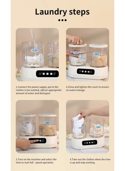Double-Bucket Mini Washing Machine Ⓢ