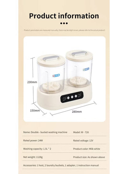 Double-Bucket Mini Washing Machine Ⓢ