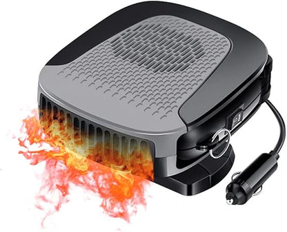 Portable Car Heater Car Fan 12V 150W Heating and Cooling Mode Windshield Defrost Defogger