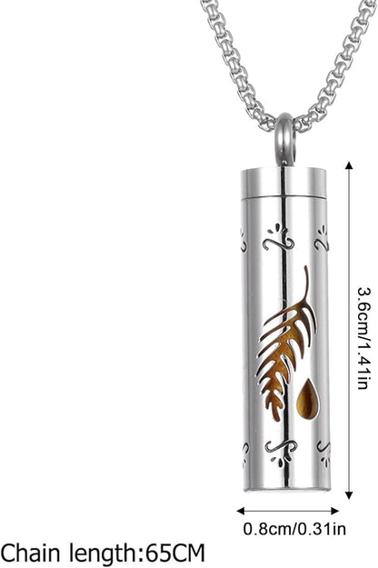 Fragrance Necklace,Oil Diffuser Necklace, Stainless Steel Perfume Necklace,