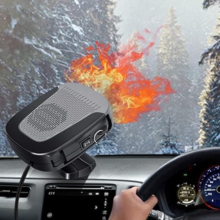 Portable Car Heater Car Fan 12V 150W Heating and Cooling Mode Windshield Defrost Defogger