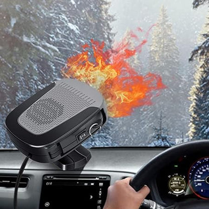 Portable Car Heater Car Fan 12V 150W Heating and Cooling Mode Windshield Defrost Defogger