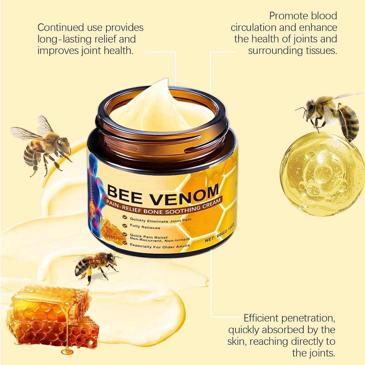 Bee Venom and Turmeric Joint Treatment Cream