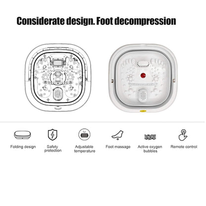 Foot Massage Bucket, Maintain A Constant Temperature Foldable Design Heating Foot Bath Machine For Foot