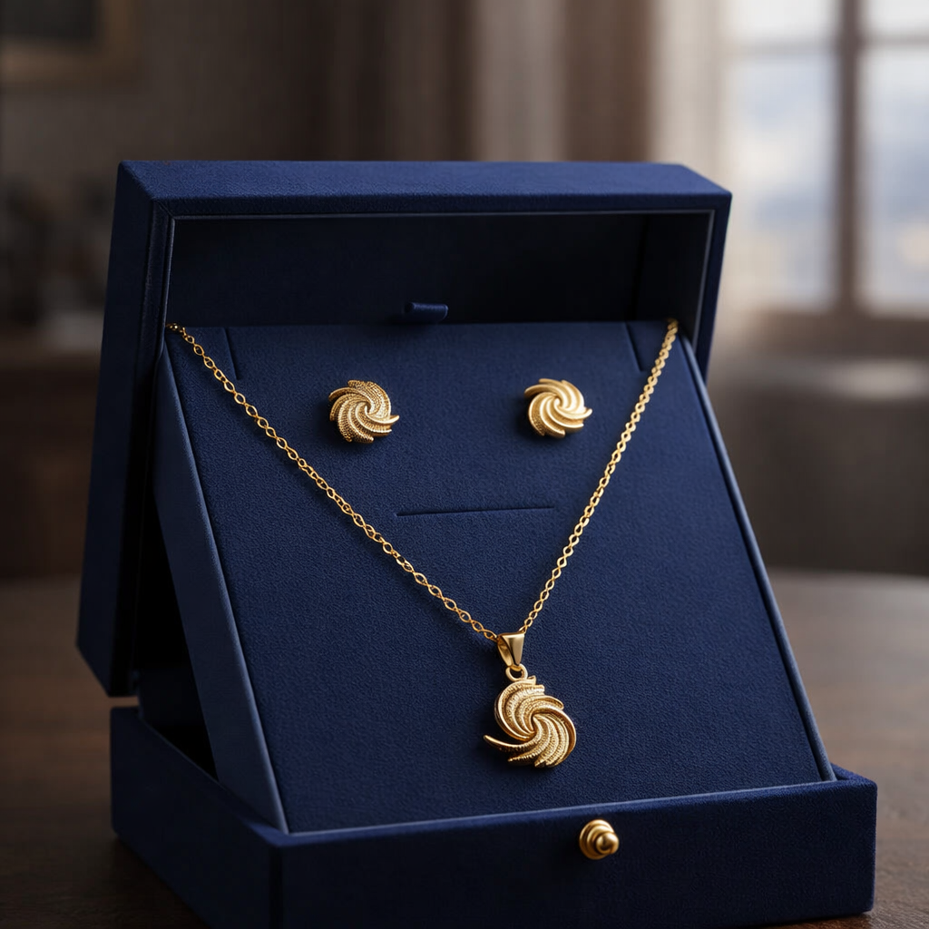 Elegant Swirl Necklace Set