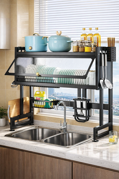 Kitchen Sink Shelf With Cabinet Door