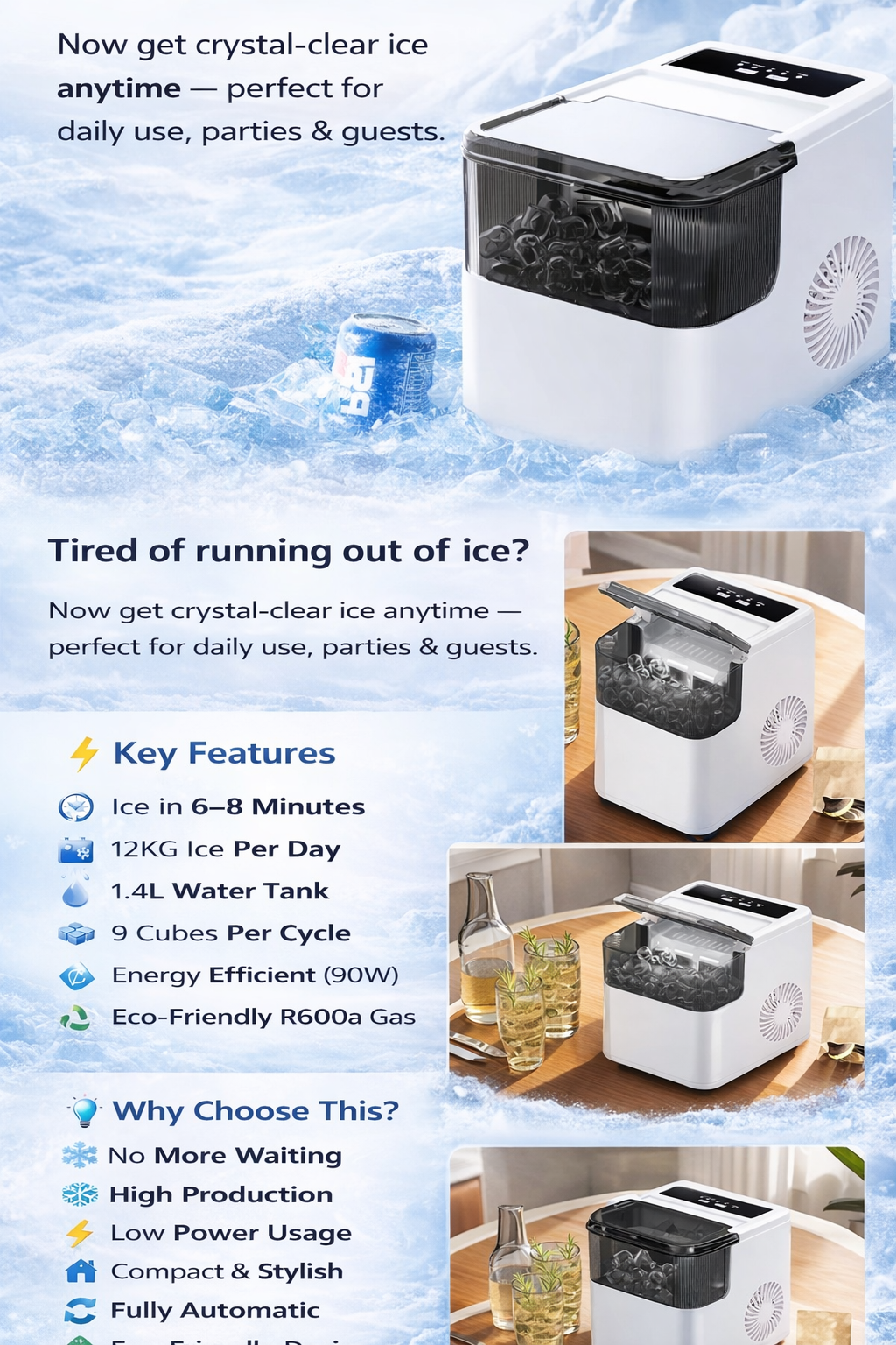 Portable Ice Maker Machine – Fast, Compact & Powerful