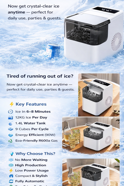 Portable Ice Maker Machine – Fast, Compact & Powerful
