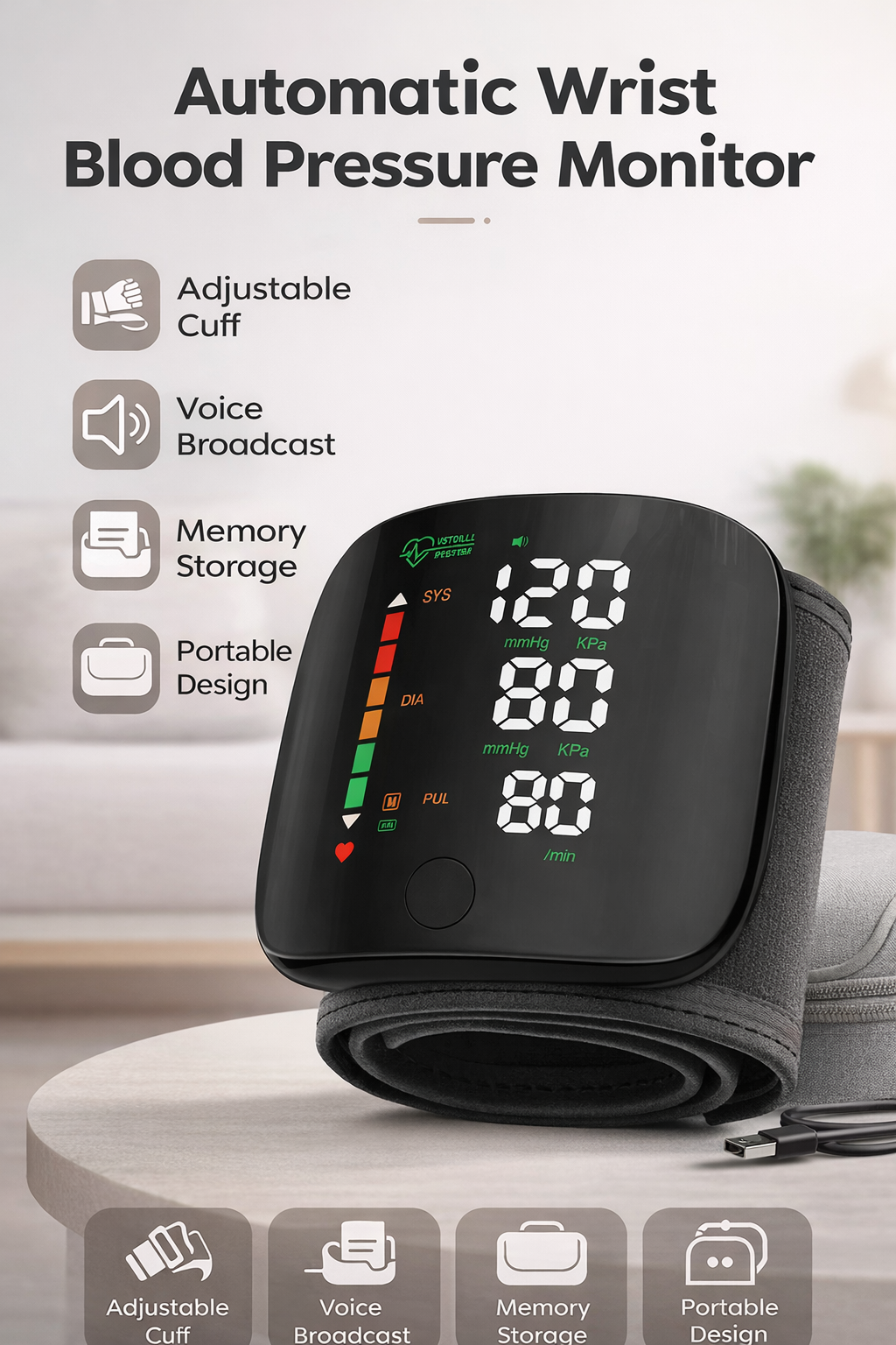 Automatic Wrist Blood Pressure Monitor