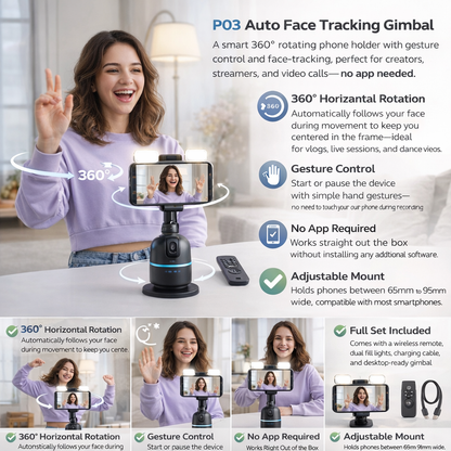 Auto Face Tracking Desktop Gimbal