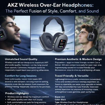 AKZ - Wireless Over-Ear Headphones