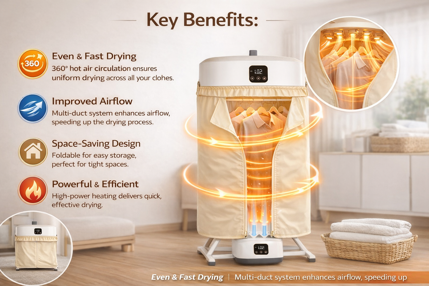 Electric Clothes Drying Machine