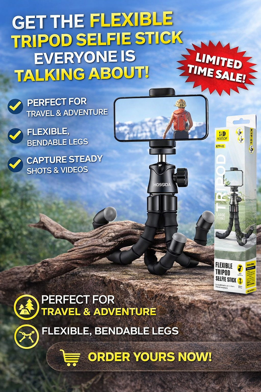 Hoosda - Flexible Selfie Stick 30 Days Replacement Warranty