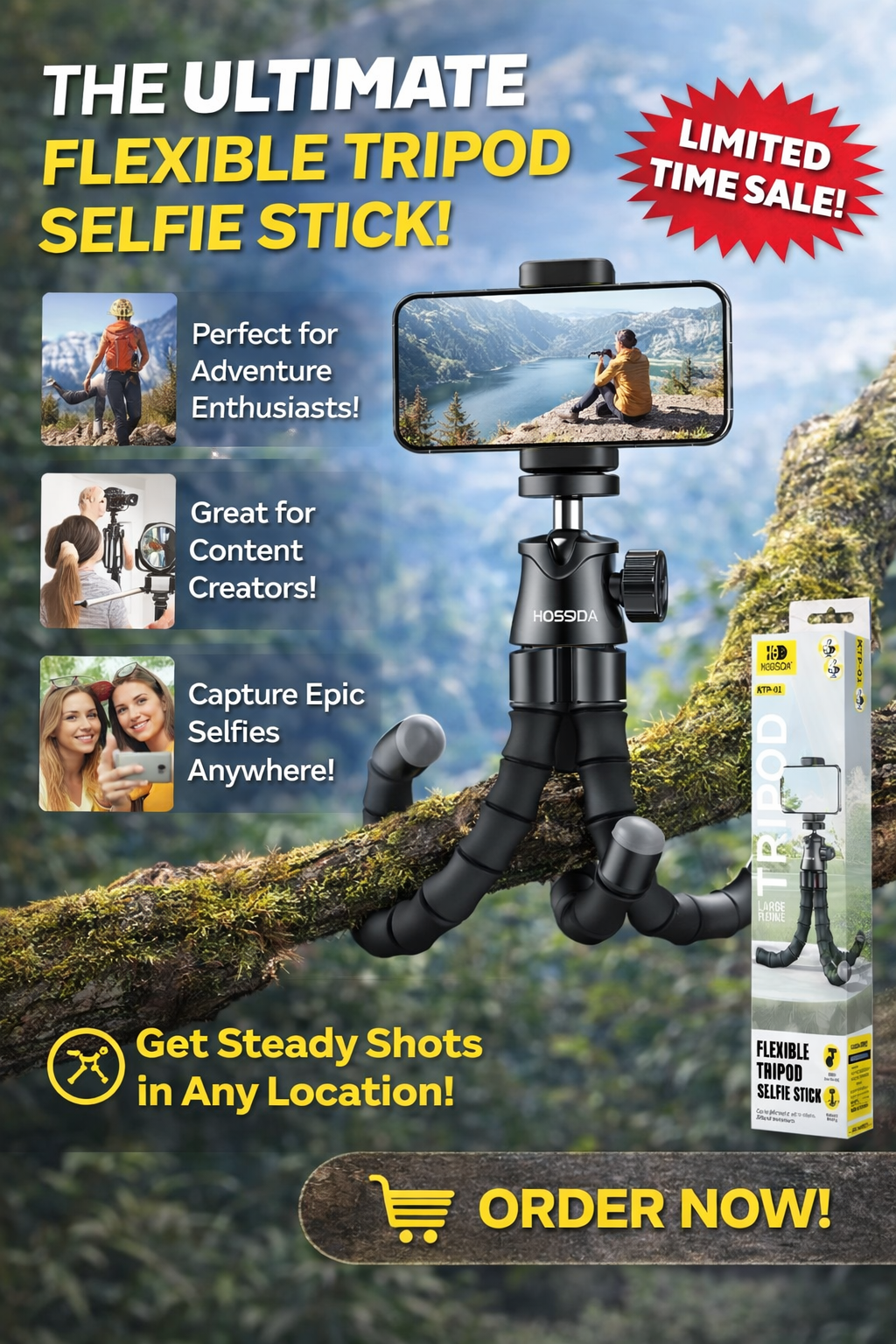 Hoosda - Flexible Selfie Stick 30 Days Replacement Warranty
