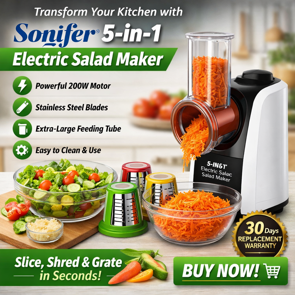 Sonifer - 5-in-1 Electric Salad Maker © Ⓢ 30 Days Replacement Warranty