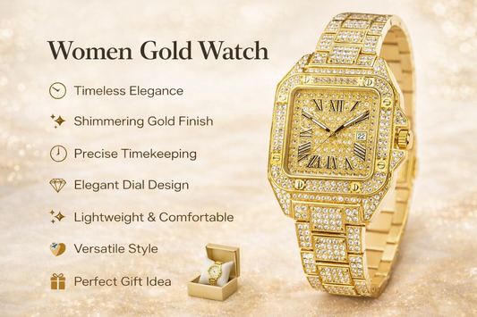 Women Gold Watch 30 Days Replacement Warranty