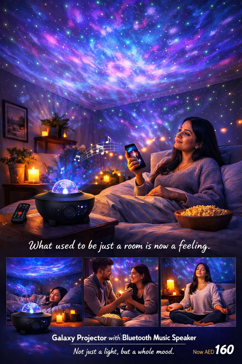 Galaxy Projector with Bluetooth Music Speaker