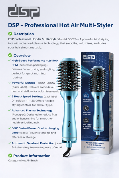 DSP - Professional Hot Air Multi-Styler