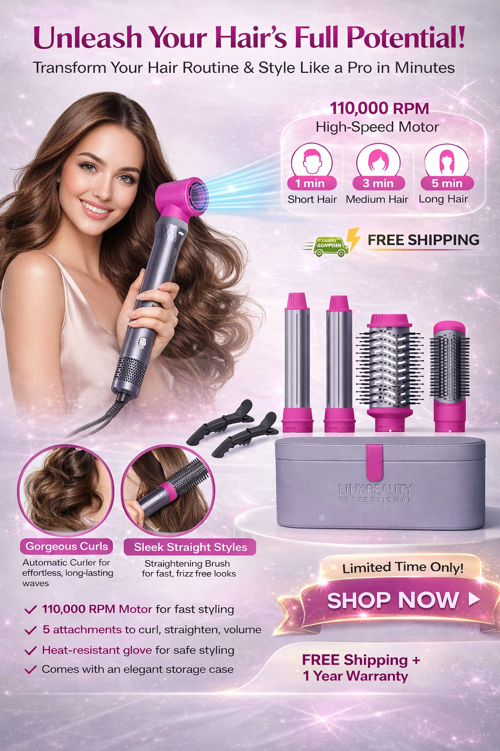 Hot Air Brush (5-in-1)
