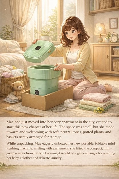 Portable Folding Washing Machine – 16L Mini Washer With 3 Modes