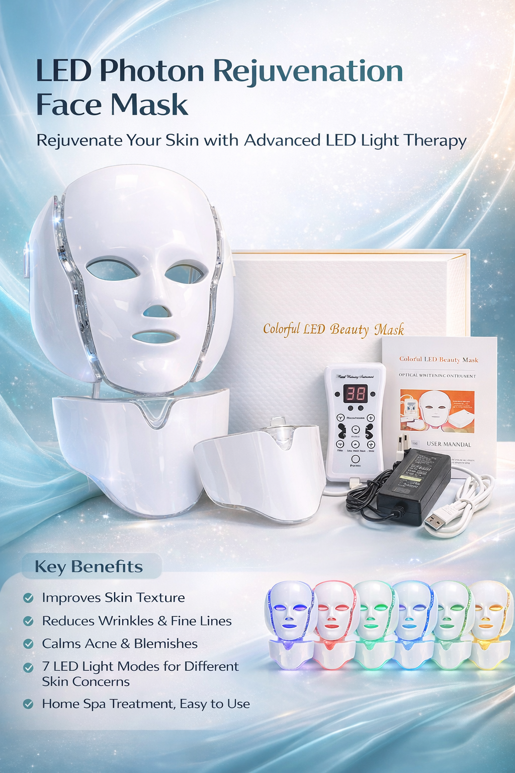 LED Photon Rejuvenation Face Mask