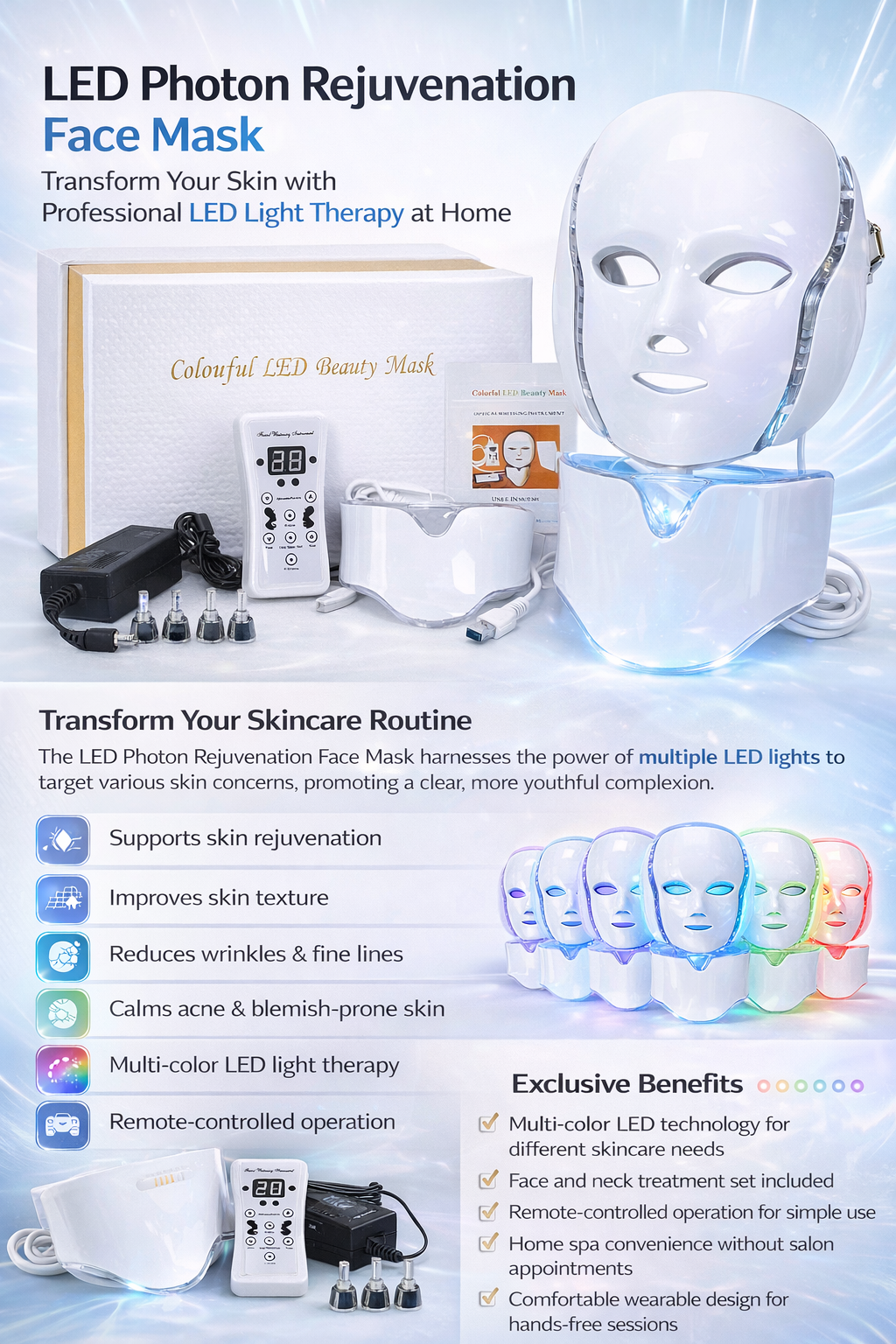 LED Photon Rejuvenation Face Mask