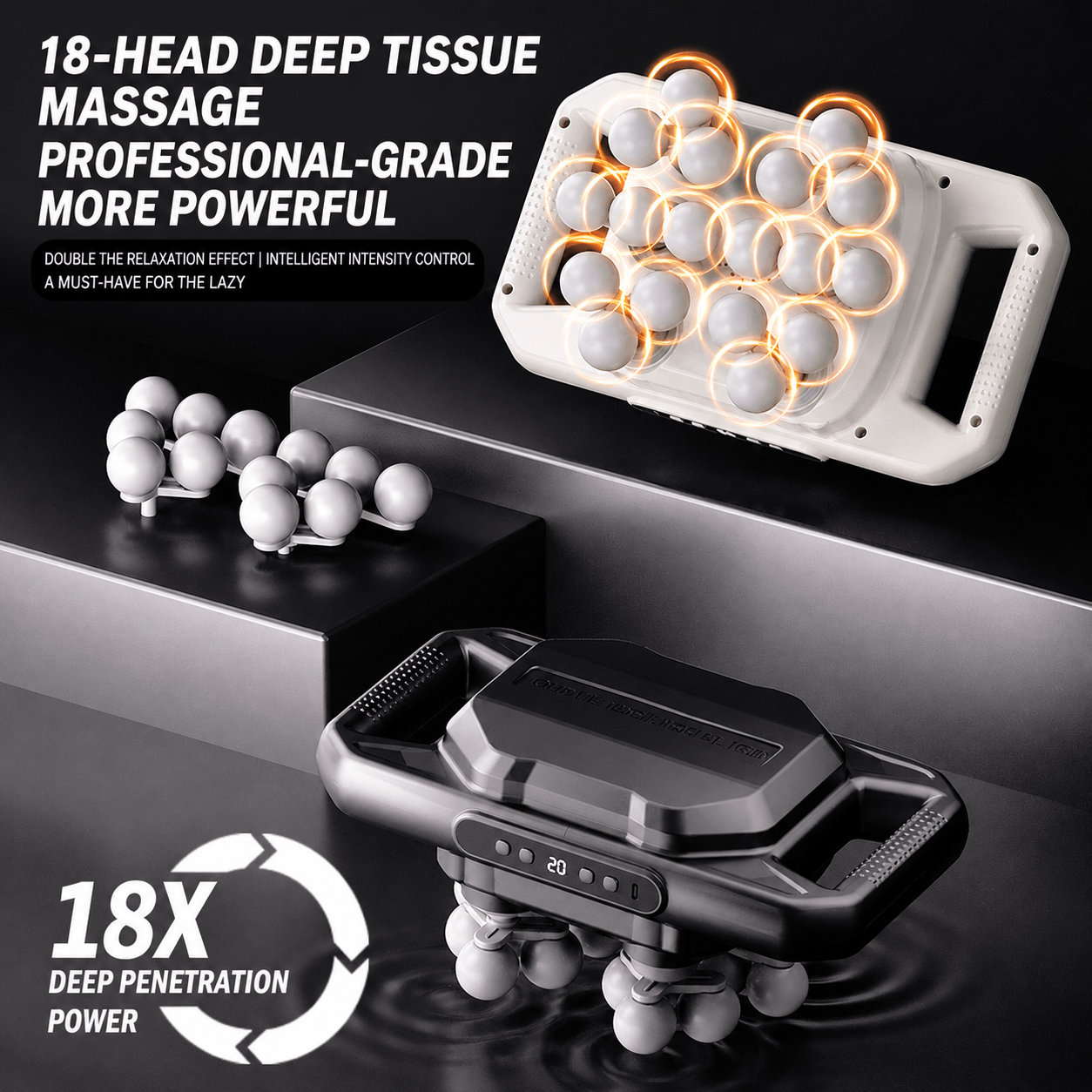 Multi-Head Deep Tissue Massager | Loosen Tight Muscles & Boost Recovery