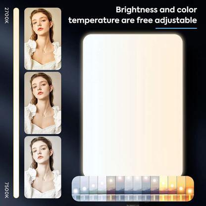 Slim LED Panel Fill Light with Tripod Stand, Phone Holder & Adjustable Brightness