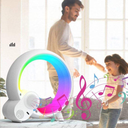 Creative Q Light Analog Sunrise Digital Display Alarm Clock Bluetooth Audio Intelligent Wake-up Q Colorful Atmosphere Light
