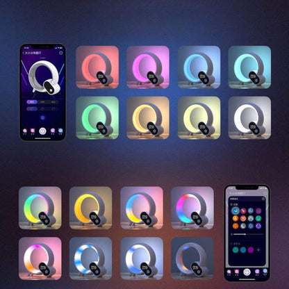 Creative Q Light Analog Sunrise Digital Display Alarm Clock Bluetooth Audio Intelligent Wake-up Q Colorful Atmosphere Light