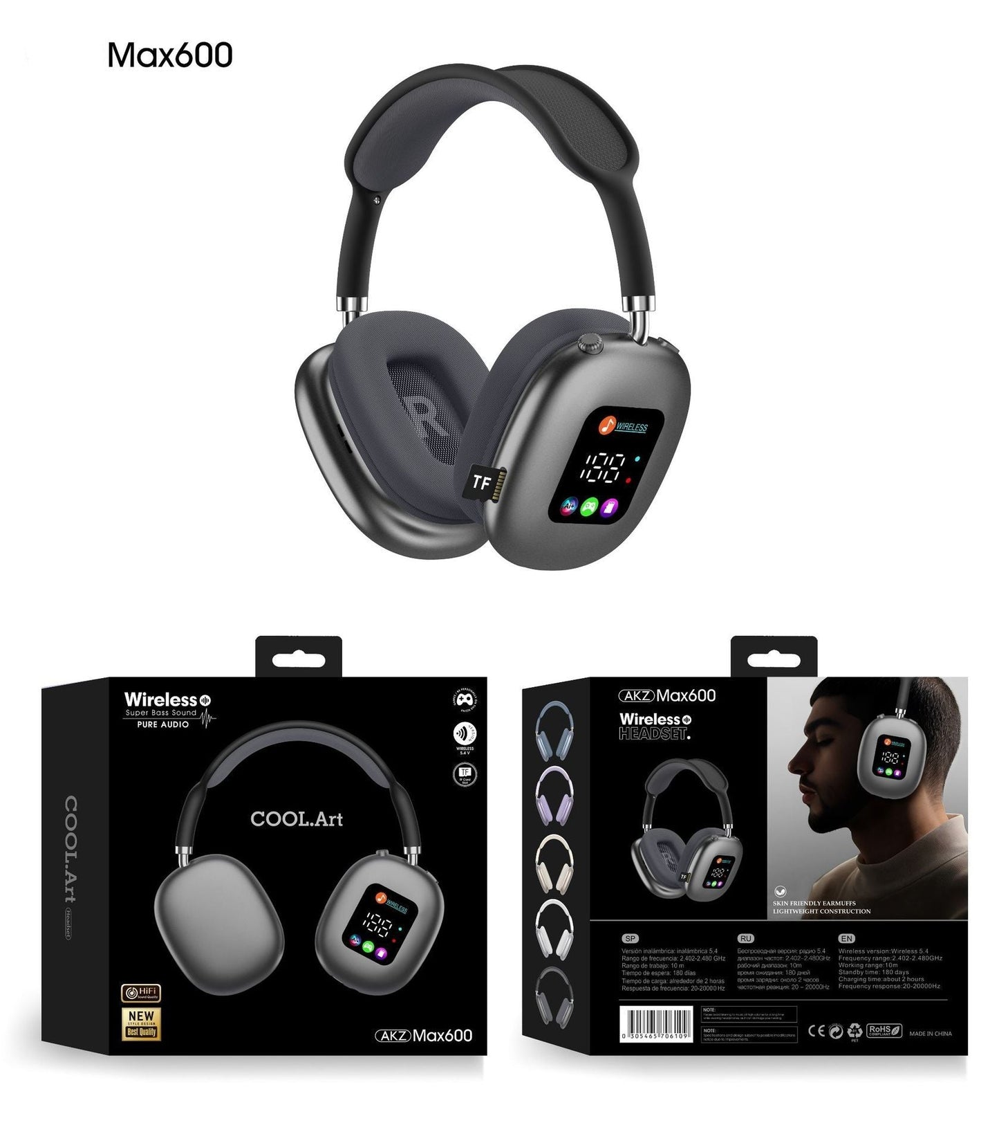 AKZ - Wireless Over-Ear Headphones