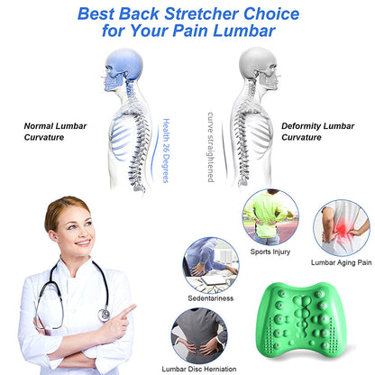 Lumbar Support Pillow For Lower Back Pain Relief Lower Back Stretcher Massager For Chronic Lumbar Pain Relief & Herniated Disc