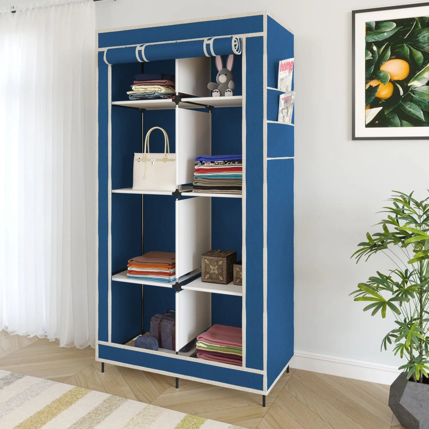 Foldable Canvas Storage Wardrobe 30 Days Replacement Warranty
