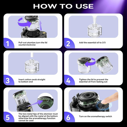5-in-1 PD45W Car Charger with Starlight Air Freshener