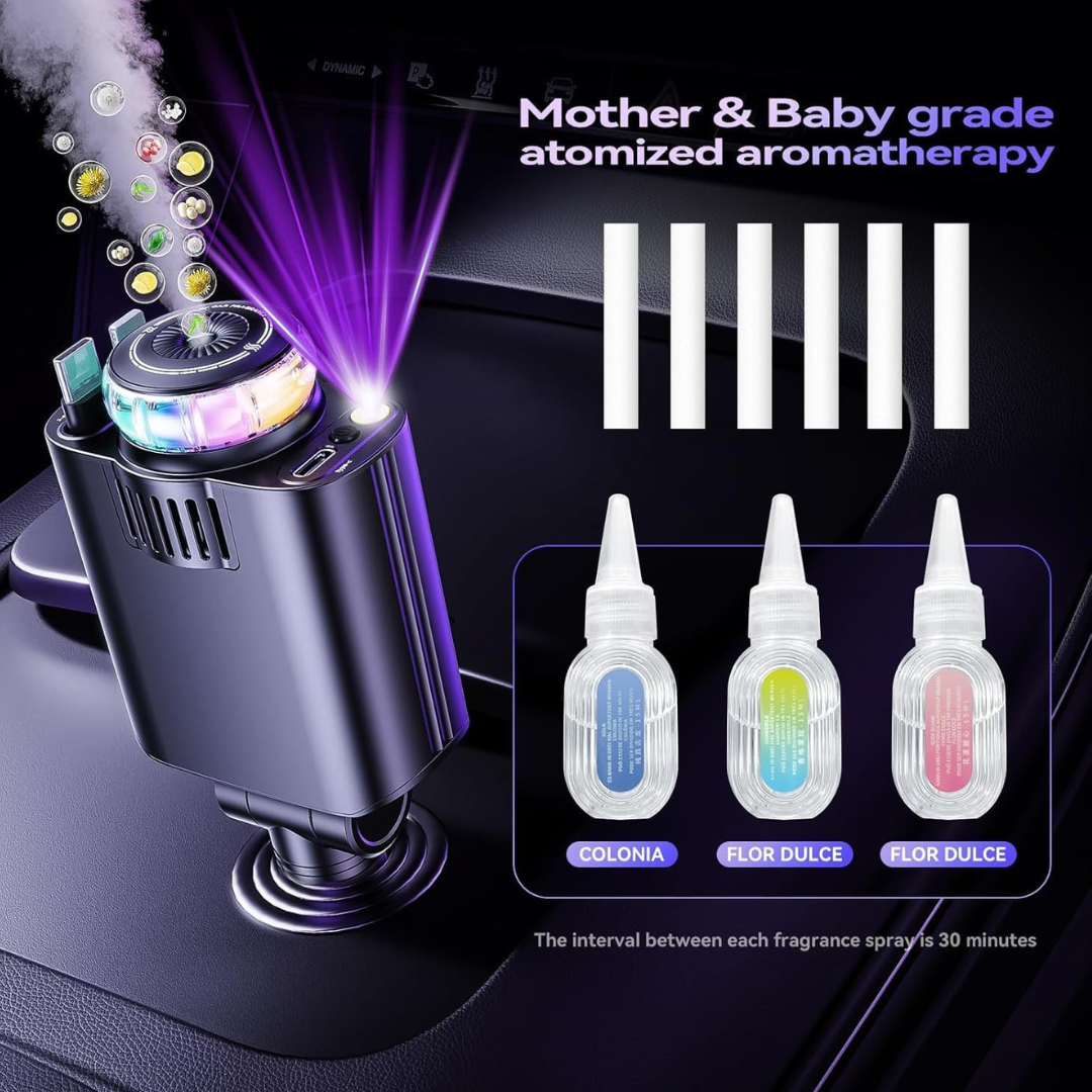 5-in-1 PD45W Car Charger with Starlight Air Freshener