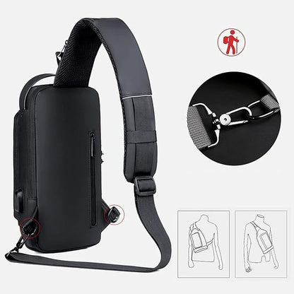 New Carbon Fiber Streamline Anti-Theft Sling Bag