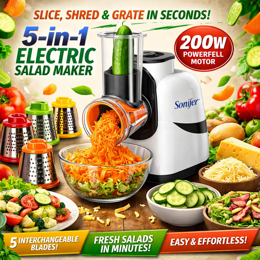 Sonifer - 5-in-1 Electric Salad Maker © Ⓢ 30 Days Replacement Warranty