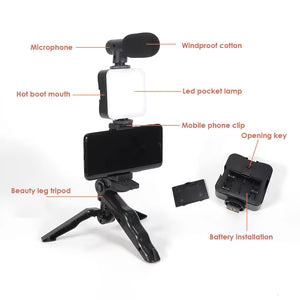 Smartphone & Camera Vlogging Studio Kits 30 Days Replacement Warranty
