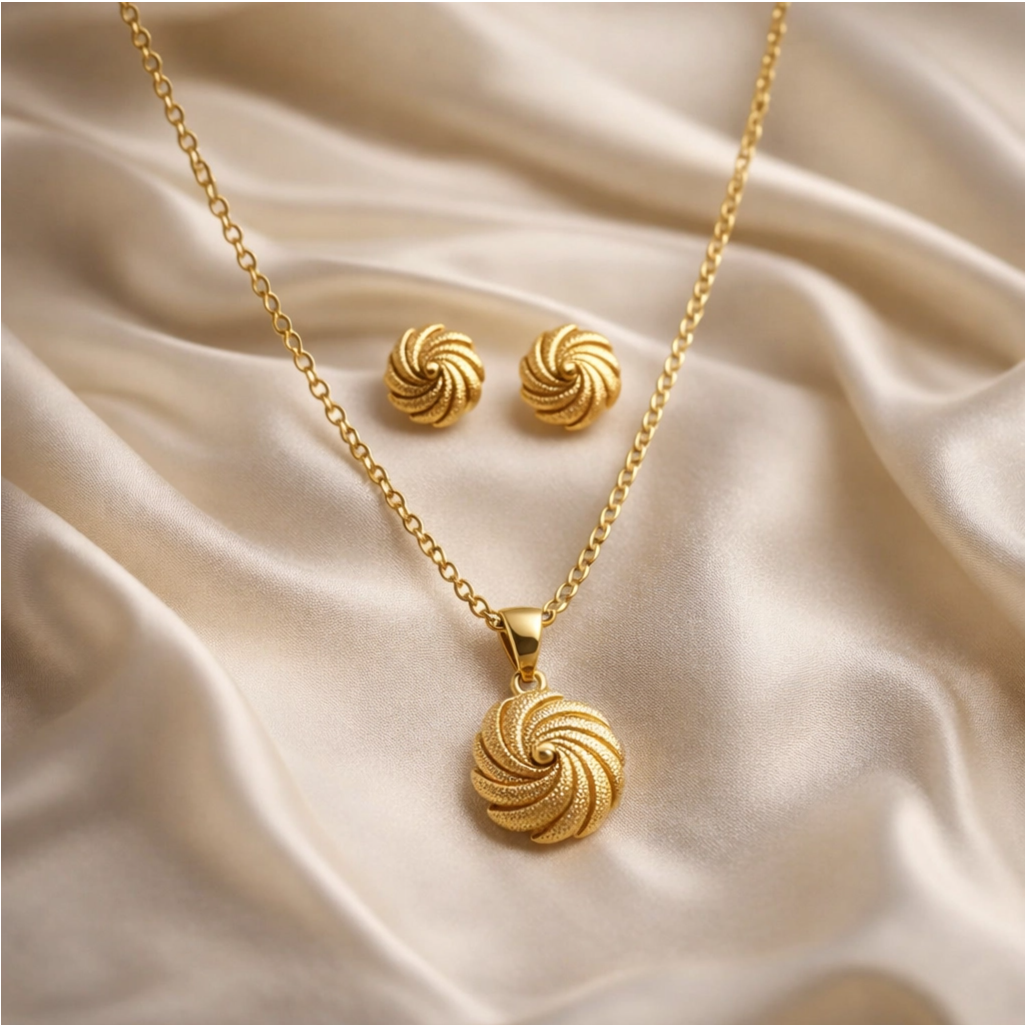 Elegant Swirl Necklace Set